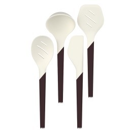 Лопатка с прорезями smartchef, 32 см, бежевая/бордовая (80109)