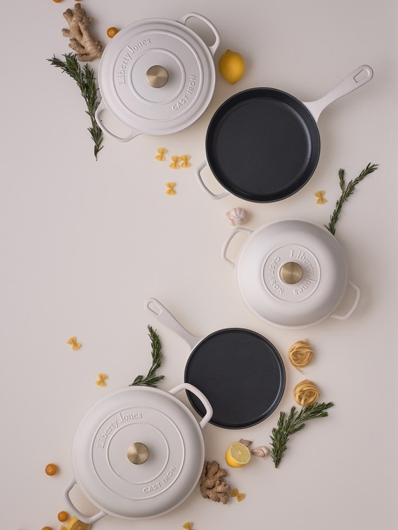 Сковорода чугунная D26 см из коллекции "Шеффилд", молочная (80251)