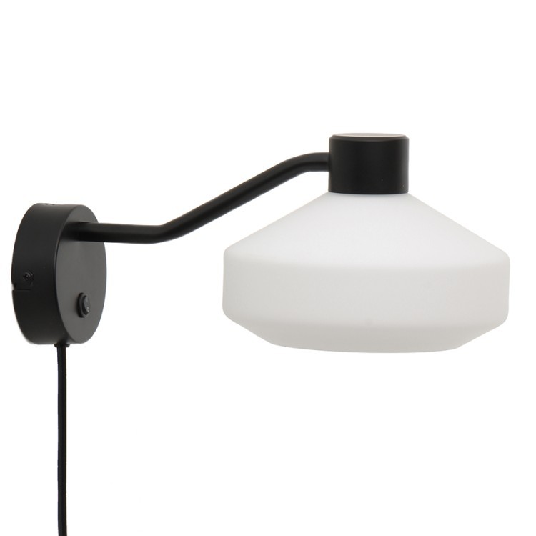Лампа настенная mayor, 31х14 см, белый плафон, черный матовый каркас (70057)