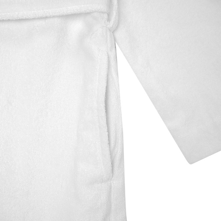 Халат махровый из чесаного хлопка белого цвета из коллекции essential, размер xl (75418)