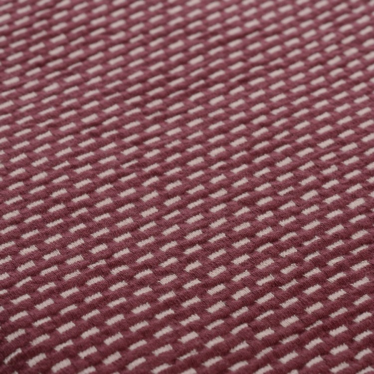 Плед из хлопка фактурной вязки бордового цвета из коллекции essential, 130х180 см (65887)