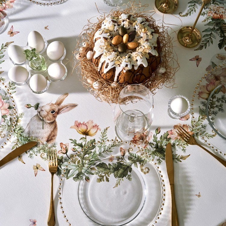 Скатерть круглая "sense" 190см ,зеленый 100%хлопок, твил с пропиткой Lefard (850-753-22)