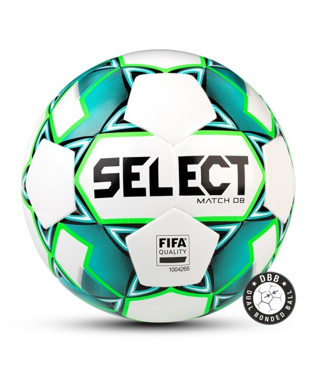Мяч футбольный MATCH DB, №5, бел/зел/чер (1480201)