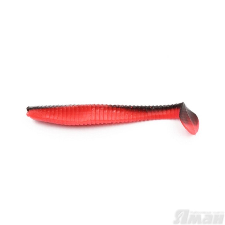 Виброхвост Yaman Flatter Shad, 5", цвет 33 - Black Red Flake Y-FS5-33 (70590)