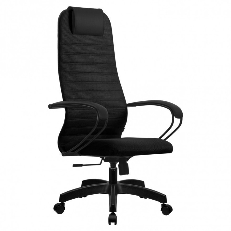 Кресло офисное Metta SU-B-10 ткань/сетка черное пластик (1) (84647)