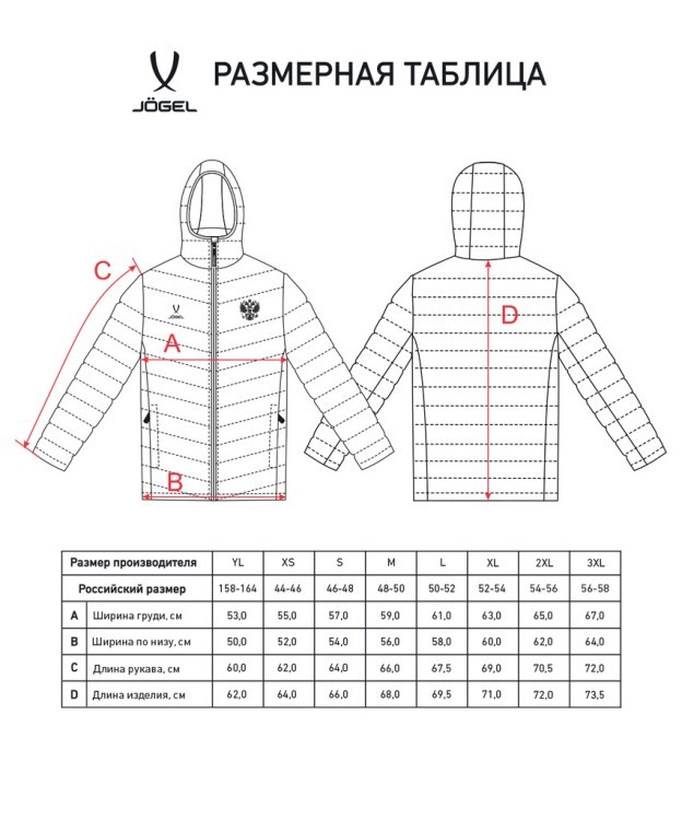 Куртка утепленная JOGEL NATIONAL PerFormPROOF Light Padded Jacket, темно-синий (2111716)