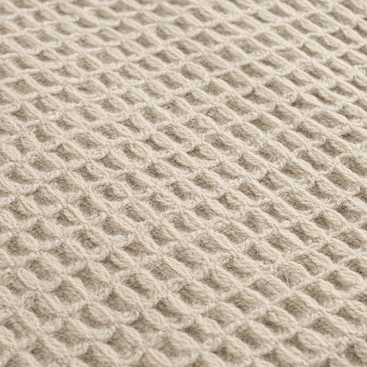 Плед из шерсти бежево-серого цвета из коллекции essential, 130х180 см (77084)