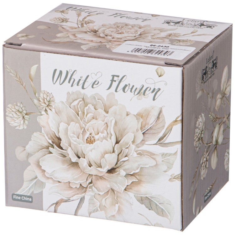 Кружка lefard "белый цветок" 340мл серая Lefard (D-86-2430) 