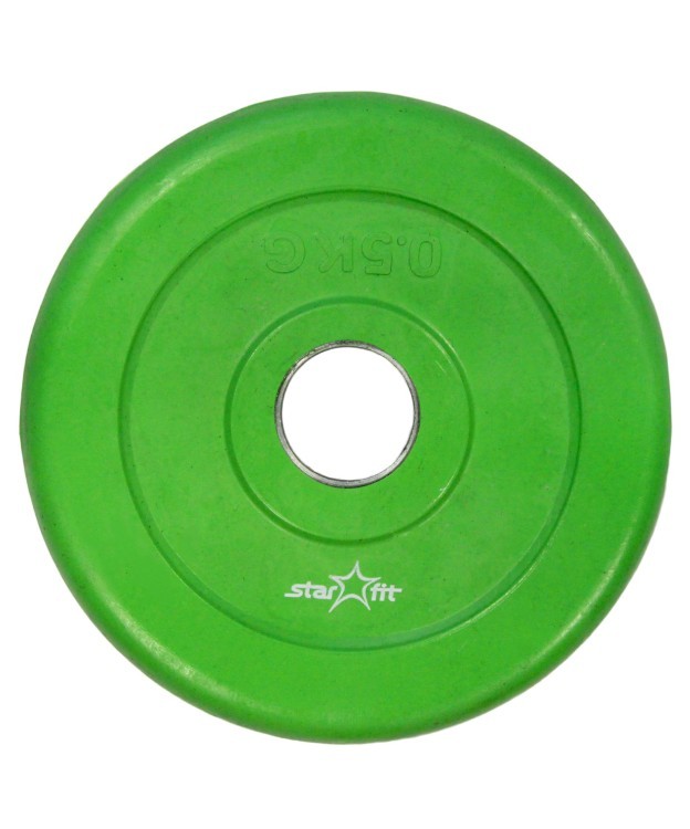 Диск обрезиненный BB-201, d=26 мм, зеленый, 0,5 кг (78466)