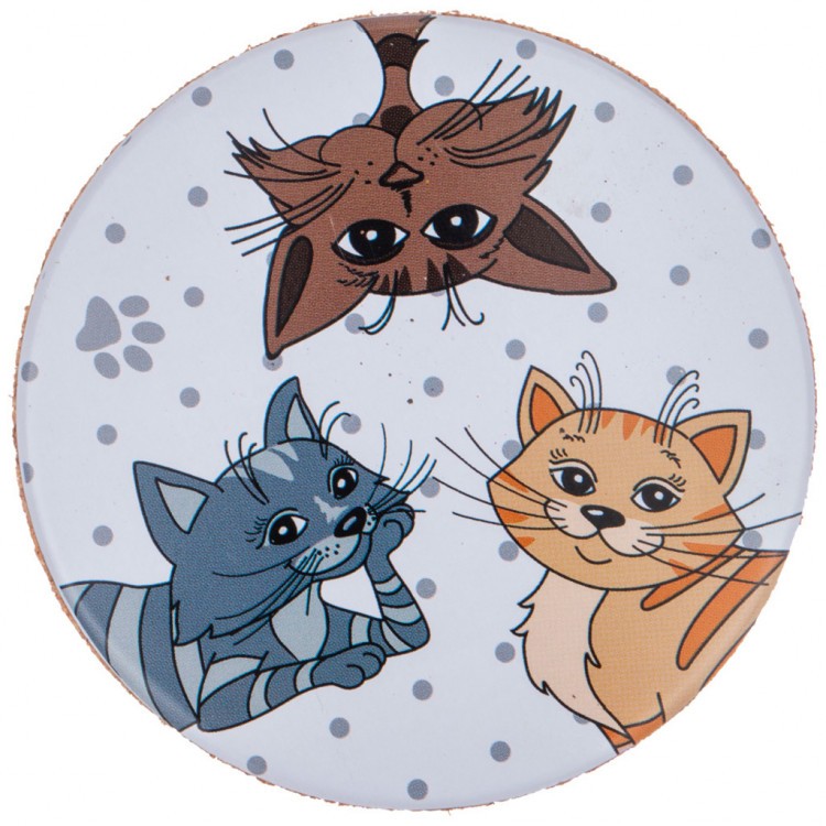 Набор подставок agness "озорные коты", 4шт, диаметр 9,5 см Agness (898-116)