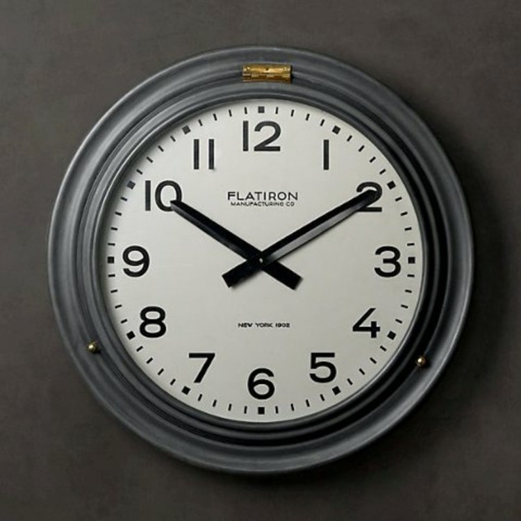 Часы Дифрент DTR2102, 81, металл, стекло, antiqued zinc, RESTORATION HARDWARE