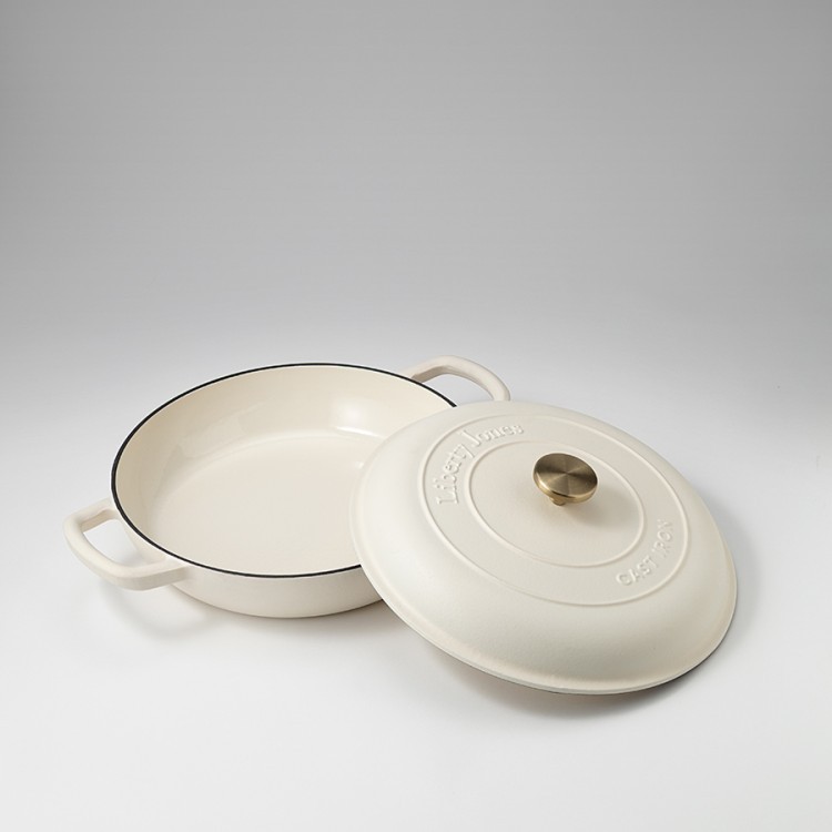 Сотейник с крышкой из коллекции "Шеффилд", D30 см, молочный (80252)