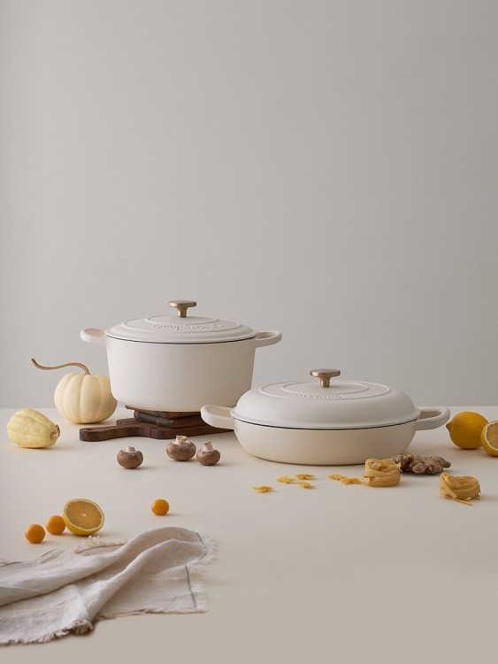 Сотейник с крышкой из коллекции "Шеффилд", D30 см, молочный (80252)