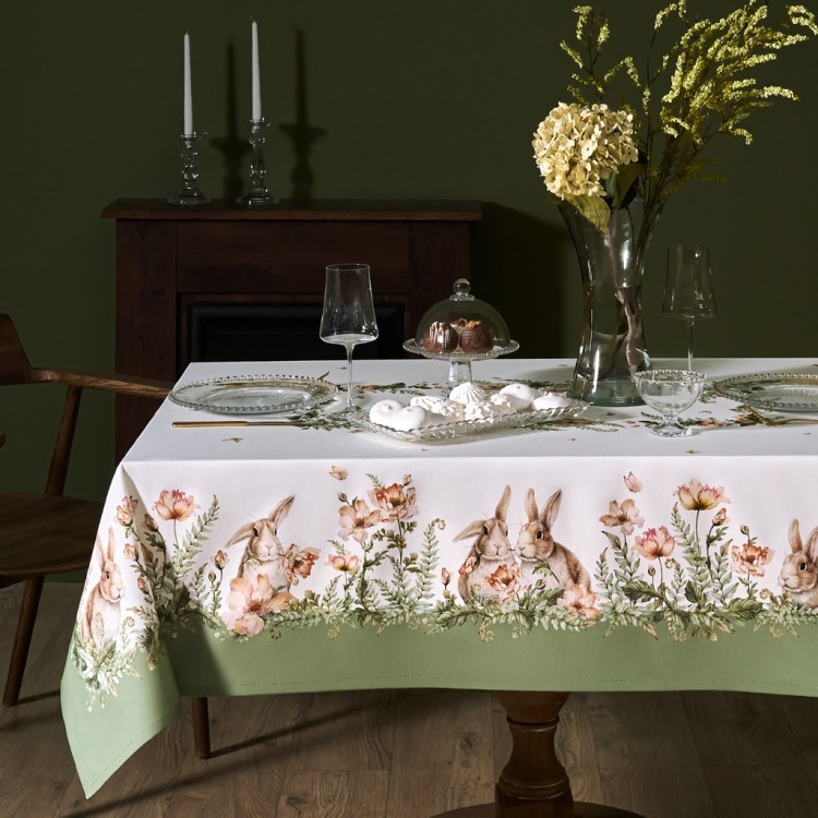 Скатерть "sense" 160х220см ,зеленый 100%хлопок, твил с пропиткой Lefard (850-753-21)