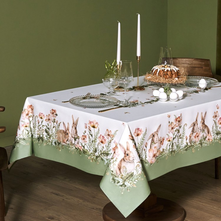 Скатерть "sense" 160х220см ,зеленый 100%хлопок, твил с пропиткой Lefard (850-753-21)