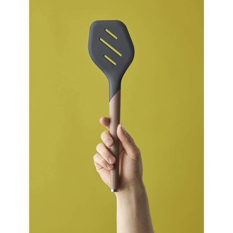 Лопатка с прорезями smartchef, 32 см, капучино-графит (76643)