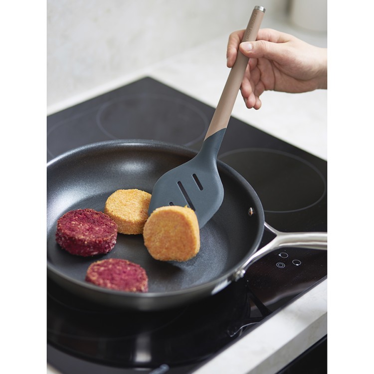Лопатка с прорезями smartchef, 32 см, капучино-графит (76643)