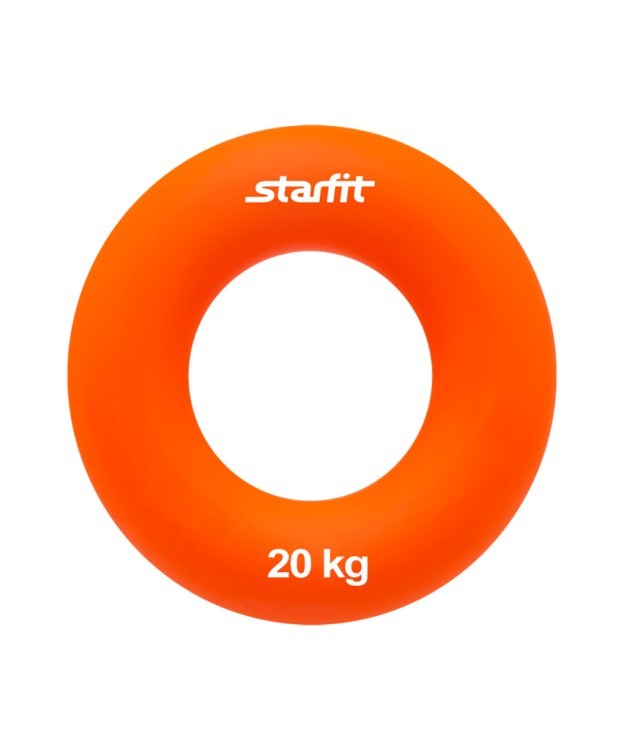 БЕЗ УПАКОВКИ Эспандер кистевой ES-403 "Кольцо", диаметр 7 см, 20 кг, оранжевый (2100952)