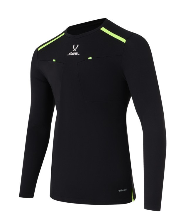 Футболка судейская с длинным рукавом JÖGEL DIVISION PerFormDRY Referee LS Tee, черный (2123322)