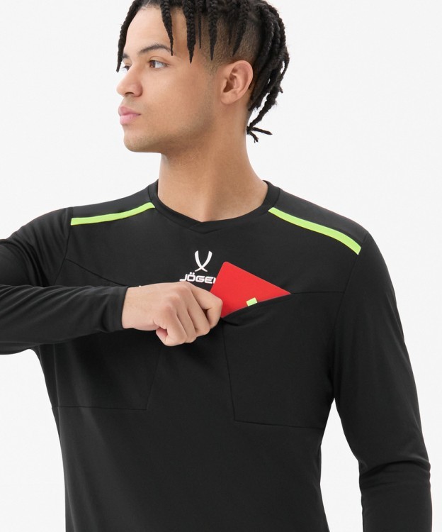 Футболка судейская с длинным рукавом JÖGEL DIVISION PerFormDRY Referee LS Tee, черный (2123322)