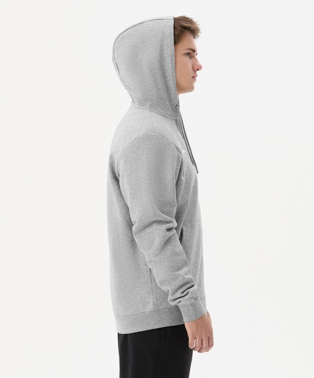 Флисовое худи на молнии JÖGEL ESSENTIAL Cotton Fleece FZ Hoodie, серый меланж (2122116)