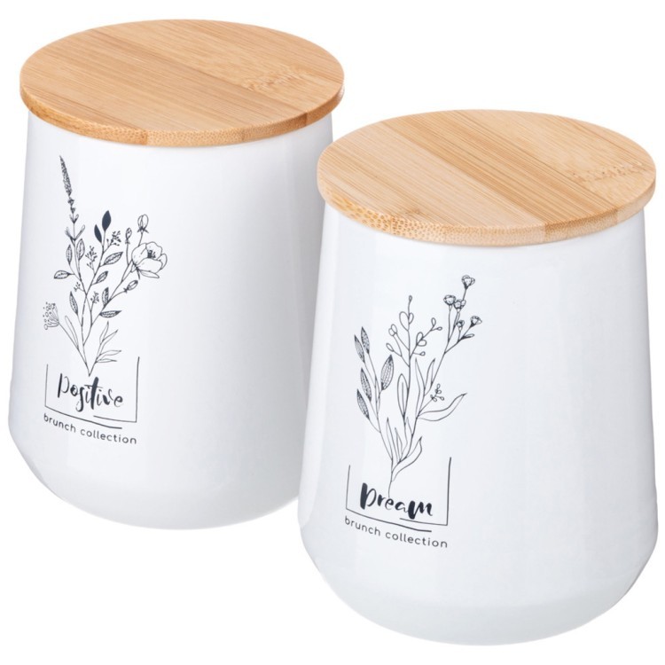 Набор agness "provence" 2в1 хлебница 34*19*15 см, банка для сыпучих 10*12,5 см 2 шт Agness (790-374)