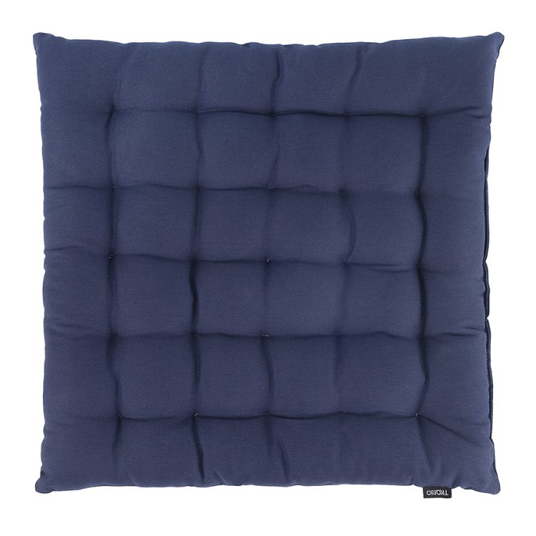 Подушка на стул из хлопка темно-синего цвета из коллекции essential, 40х40 см (73550)
