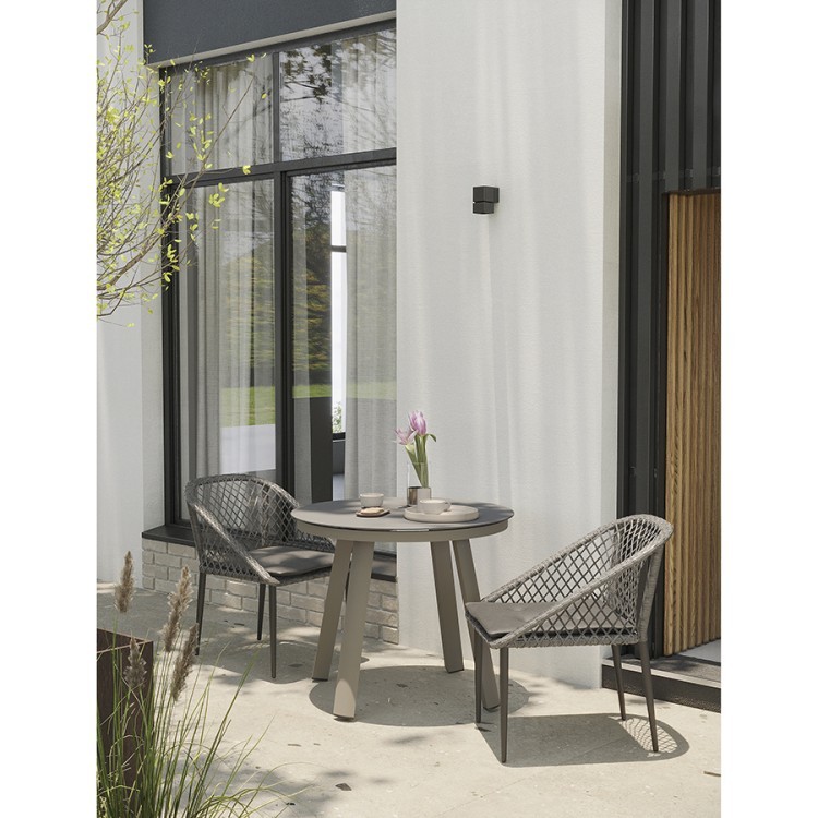 Стол обеденный leif, D90 см, серо-бежевый (75809)