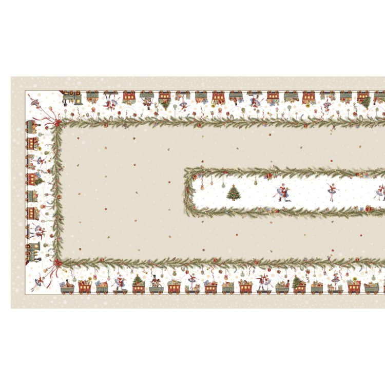 Скатерть  175х400 cm прямоугольная, "щелкунчик" цвет: бежевый, tm lefard, полиэстер 100% Lefard (986-002-23)