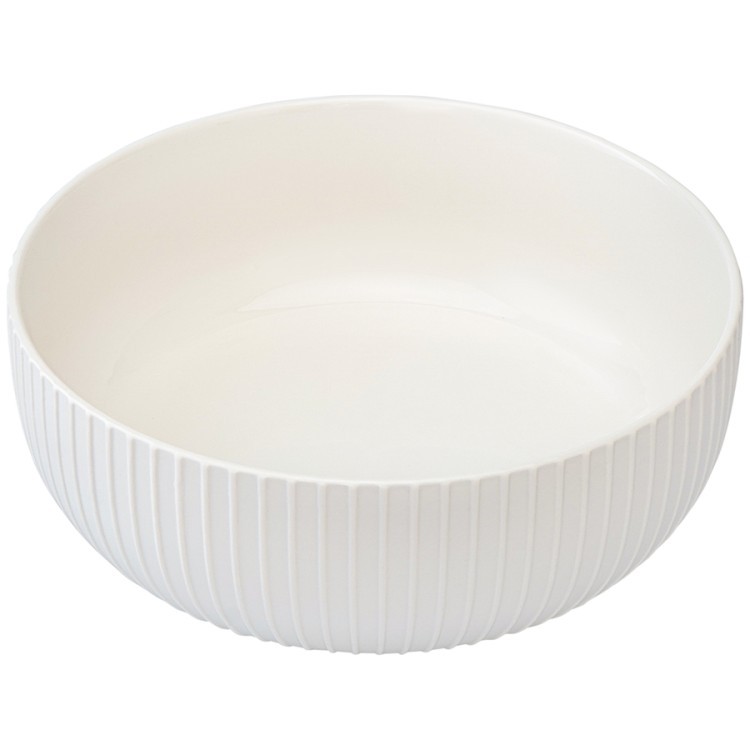 Салатник с крышкой из каучукового дерева soft ripples, dual glazing, D22 см (75892)