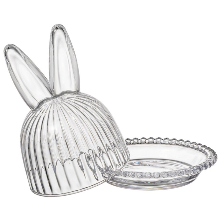 Блюдо сервировочное с крышкой "rabbit family" 14*14*16 см Lefard (302-106)