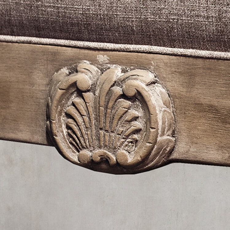 Пуф Гранд Дюшес VT10984-A1-A2711500, дерево, текстиль, grey/brown, ROOMERS FURNITURE Пуф Гранд Дюшес VT10984-A1-A2711500, дерево, текстиль, grey/brown, ROOMERS FURNITURE