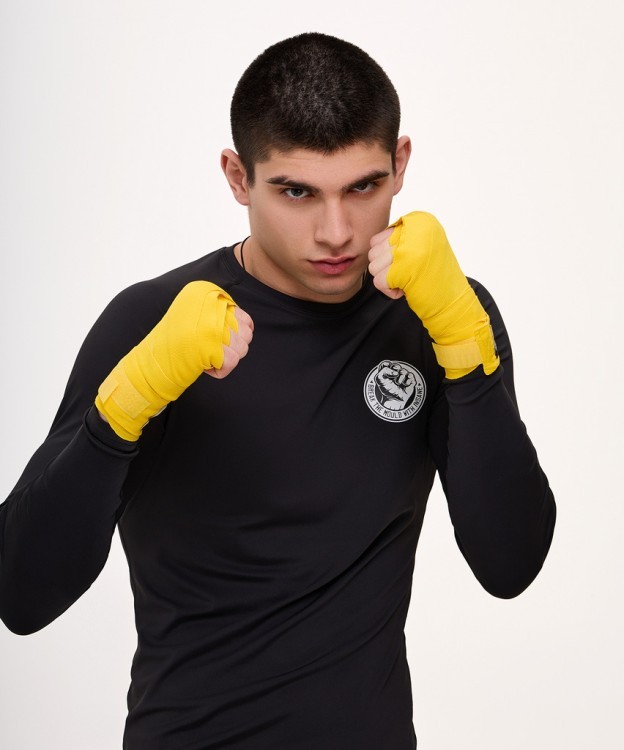 Бинт боксерский FIGHT, хлопок/нейлон, желтый, 3,5 м (2108815) Бинт боксерский FIGHT, хлопок/нейлон, желтый, 3,5 м (2108815)