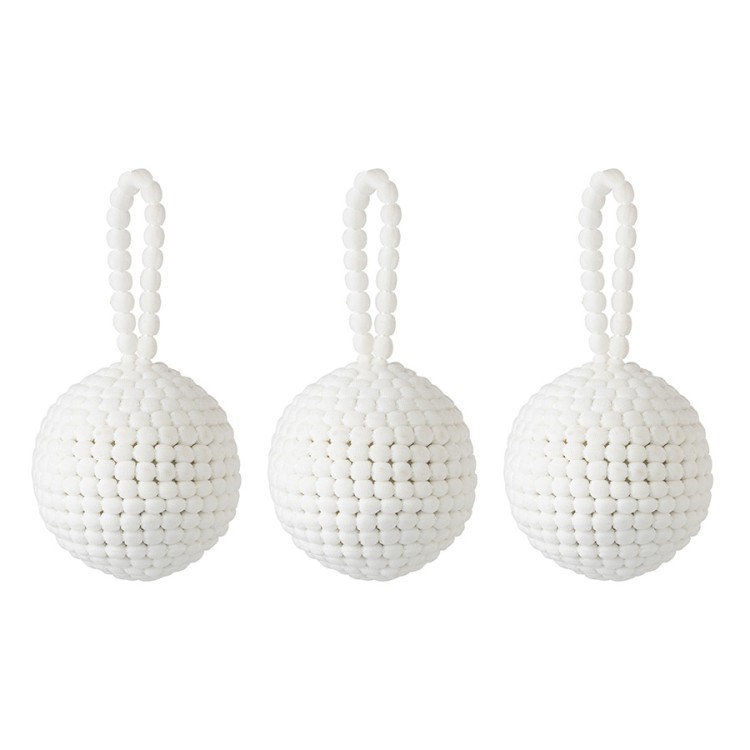 Набор ёлочных украшений fluffy white из коллекции new year essential, 3 шт. (78333) Набор ёлочных украшений fluffy white из коллекции new year essential, 3 шт. (78333)