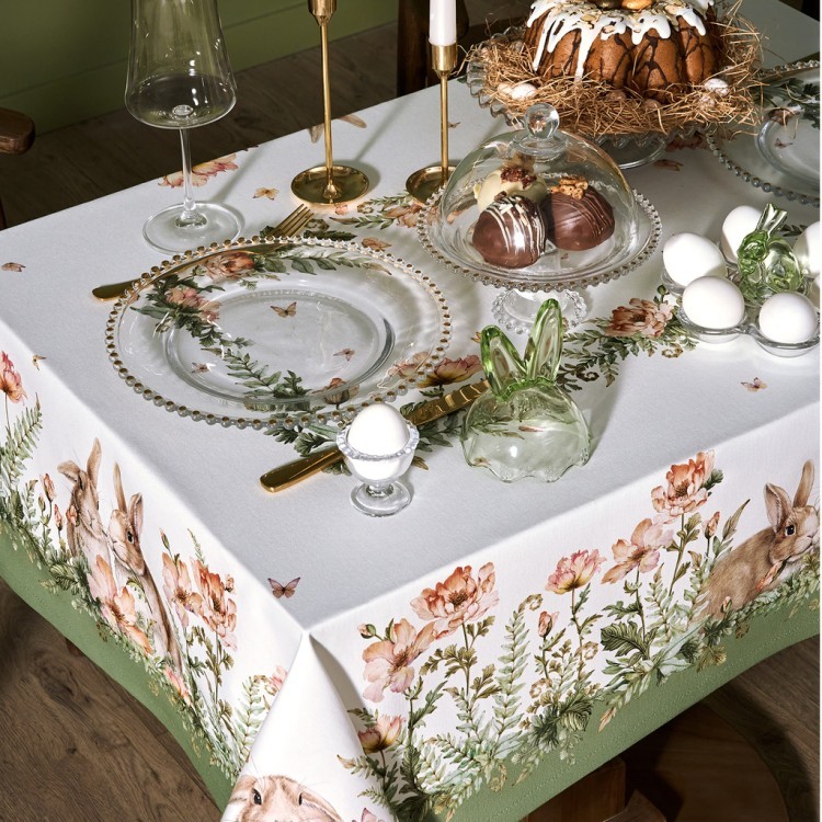 Скатерть "sense" 110х145см ,зеленый, твил100% хлопок с пропиткой Lefard (850-753-20)