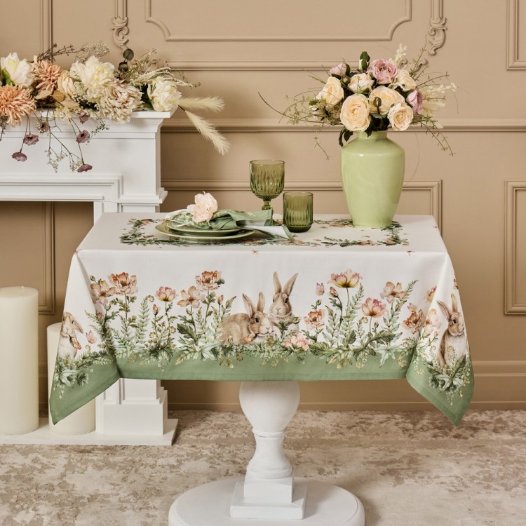 Скатерть "sense" 110х145см ,зеленый, твил100% хлопок с пропиткой Lefard (850-753-20)