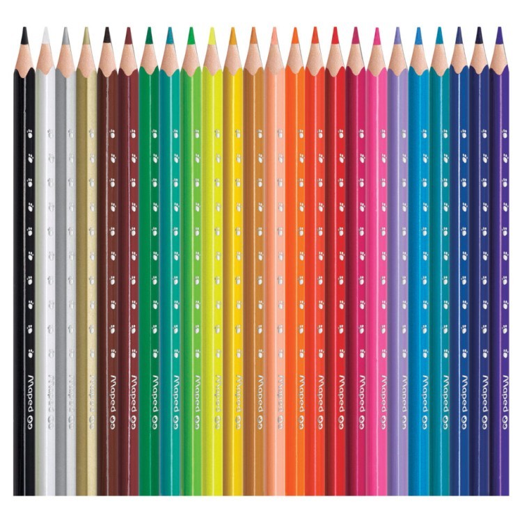 Карандаши цветные трехгранные пластиковые Maped Pulse 24 цвета 862254 (65758)