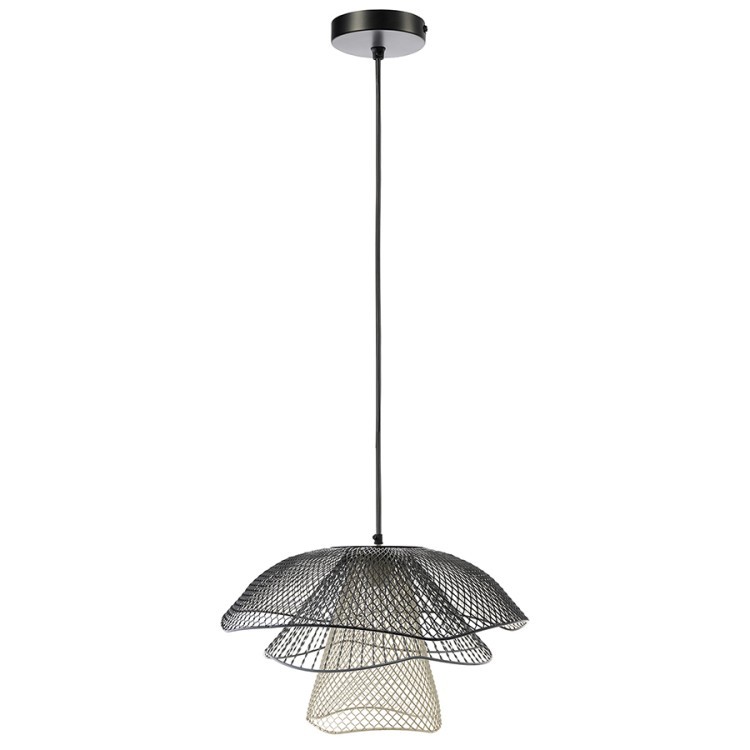 Светильник подвесной vinger, D48х30 см, черный/серый/белый (76559)