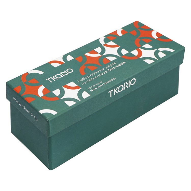 Набор елочных шаров из папье-маше zero waste из коллекции new year essential, 3 шт. (76755)