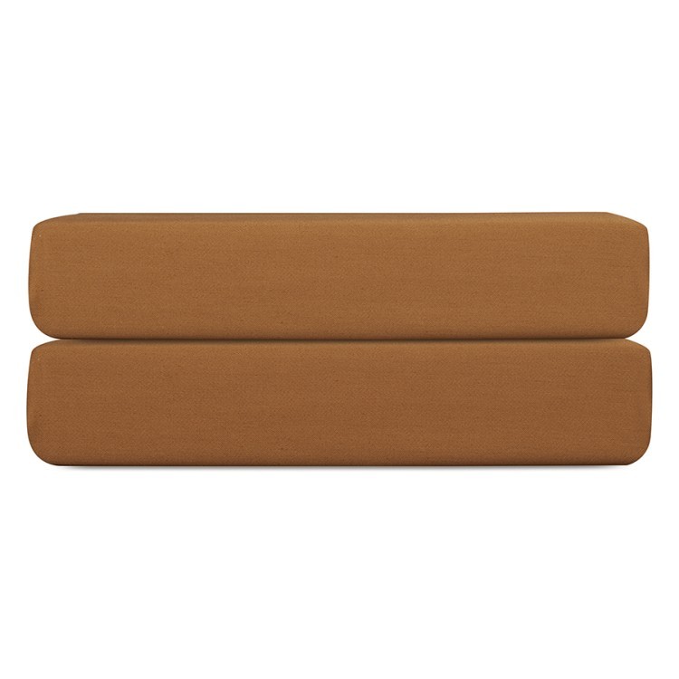 Простыня на резинке из сатина из коллекции meditation, caramel, 160х200х30 см (77755)