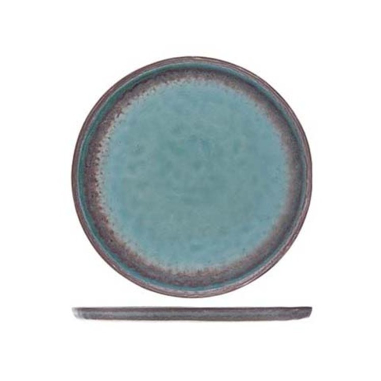 Тарелка 3671028СНЯТО, 28 см, каменная керамика, brown/turqouis, ROOMERS TABLEWARE