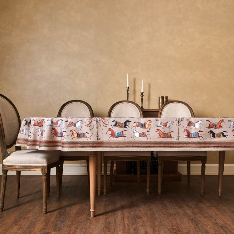 Скатерть овальная "passage"140х300см ,капучино, 100% хлопок,твил, пропитка Lefard (850-760-42)