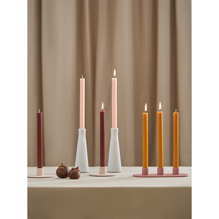 Набор из двух свечей коричневого цвета из коллекции edge, 24,5 см (77660)