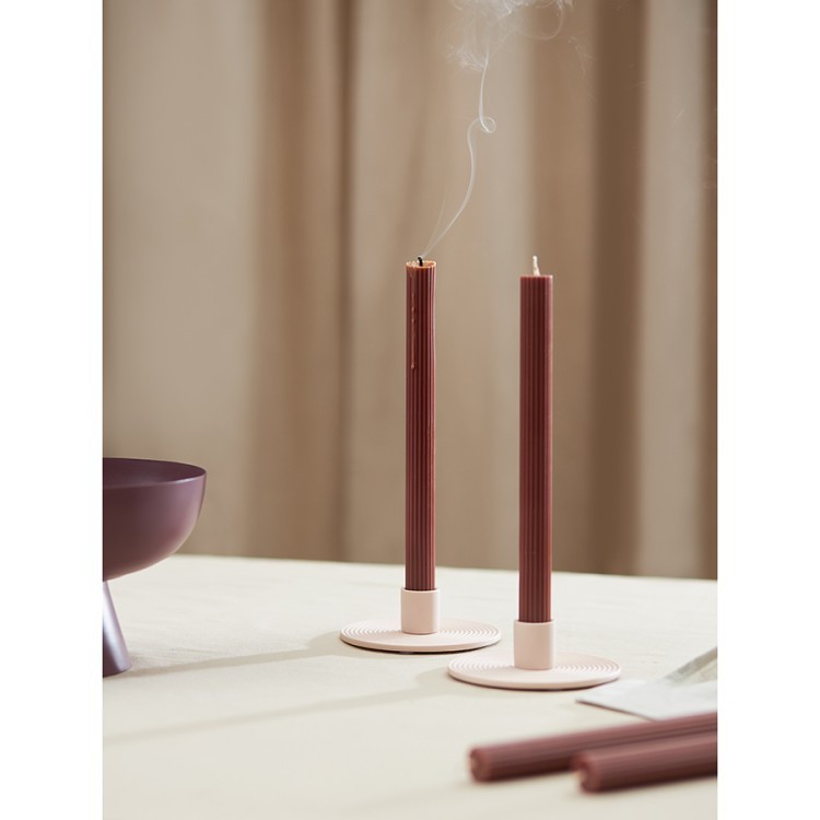 Набор из двух свечей коричневого цвета из коллекции edge, 24,5 см (77660)