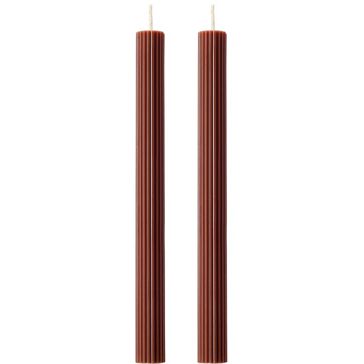 Набор из двух свечей коричневого цвета из коллекции edge, 24,5 см (77660)