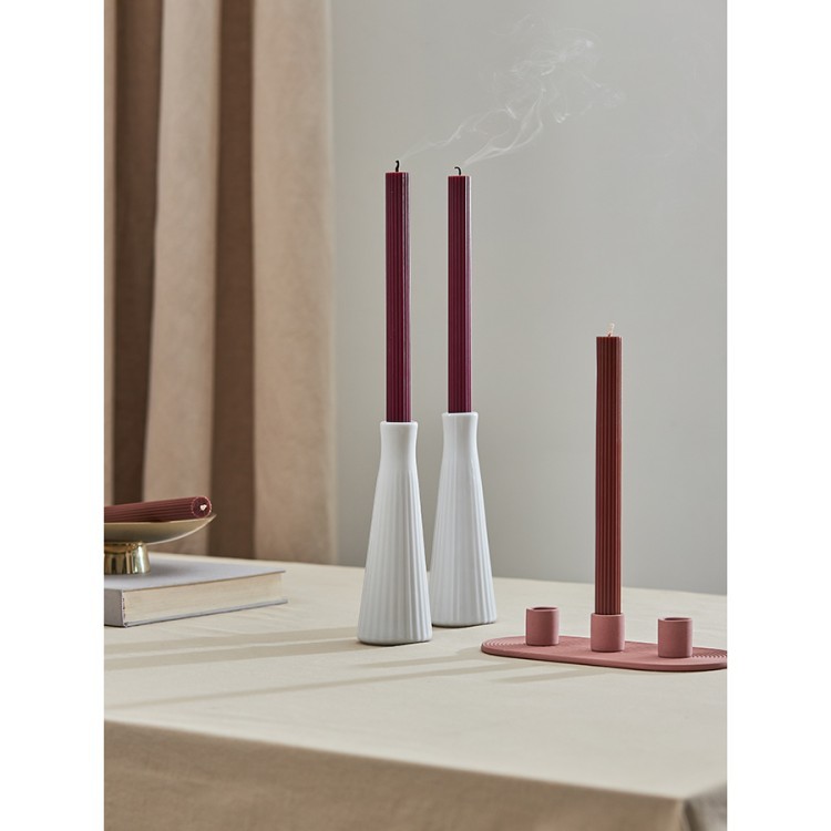 Набор из двух свечей коричневого цвета из коллекции edge, 24,5 см (77660)