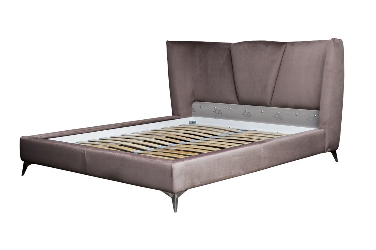 Кровать Siena без мех.велюр коричневый Colt1012-ROSKOR 199*222*116см (TT-00016634)