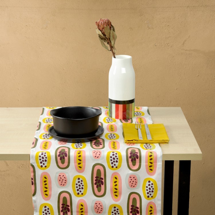Дорожка на стол с принтом passion fruit из коллекции wild, 45х150 см (65657)