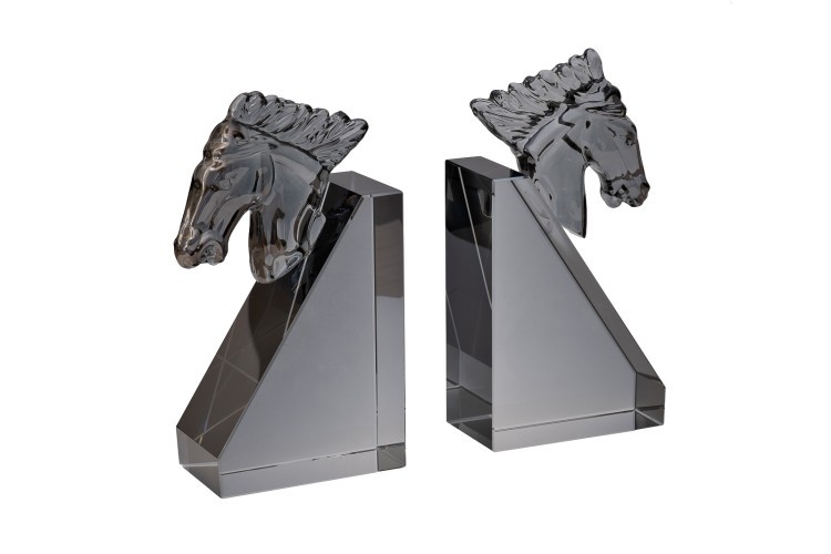 Держатели для книг "Кони" серые 2 шт., 11.5*6*21.5см. (TT-00016074)