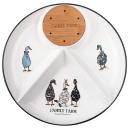 Менажница lefard "family farm" 4 секции с дерев.подставкой для шпажек 28*4 см LEFARD (263-1417)